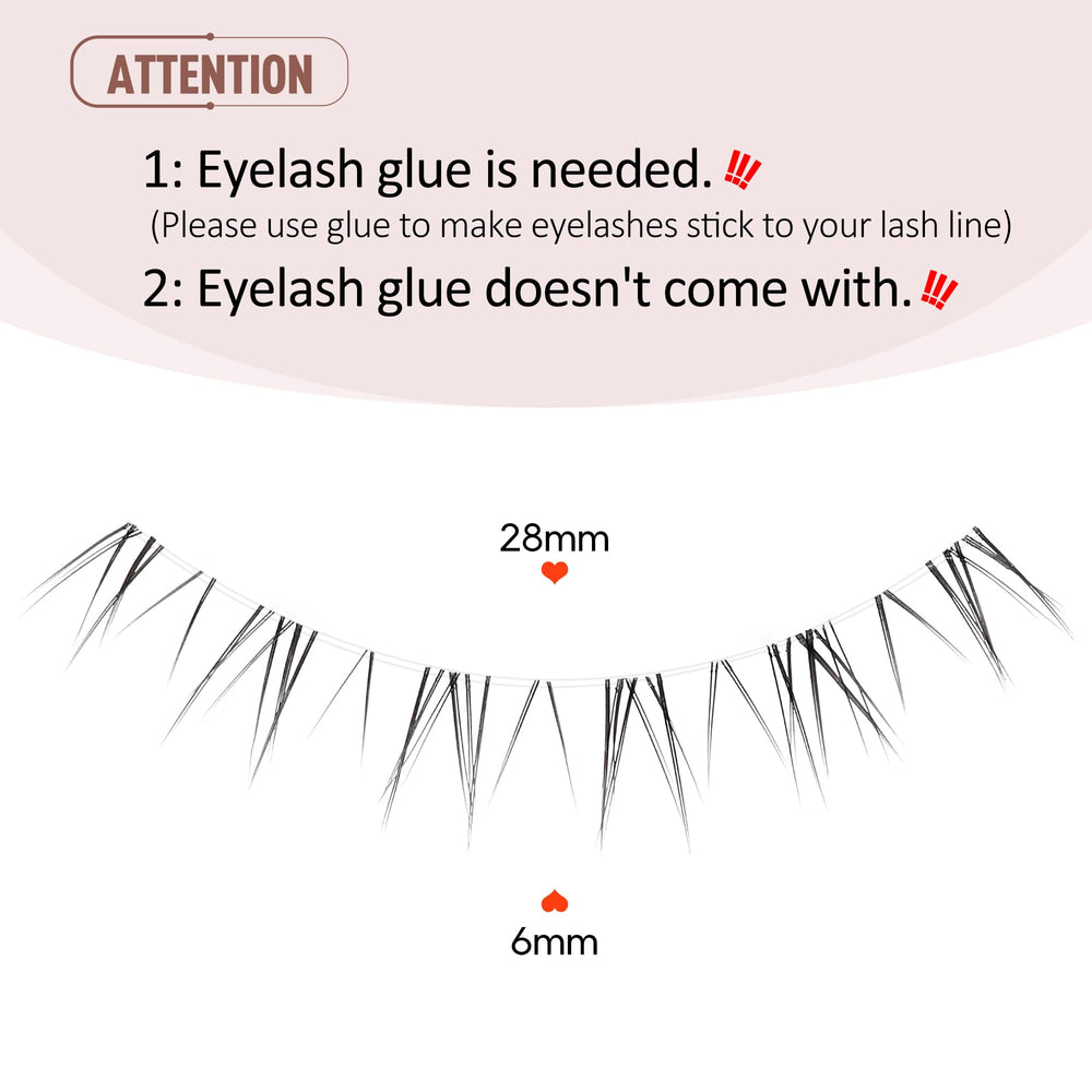 Onlyall lower lashes with ultra-thin band provide easy application and secure shape.