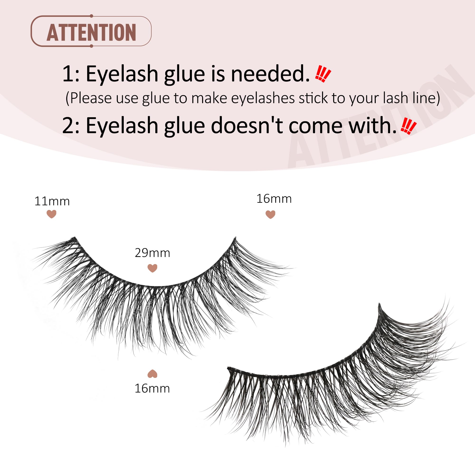Onlyall Natural Lashes Flared on-eye closeup shows subtle volume for daily wear.