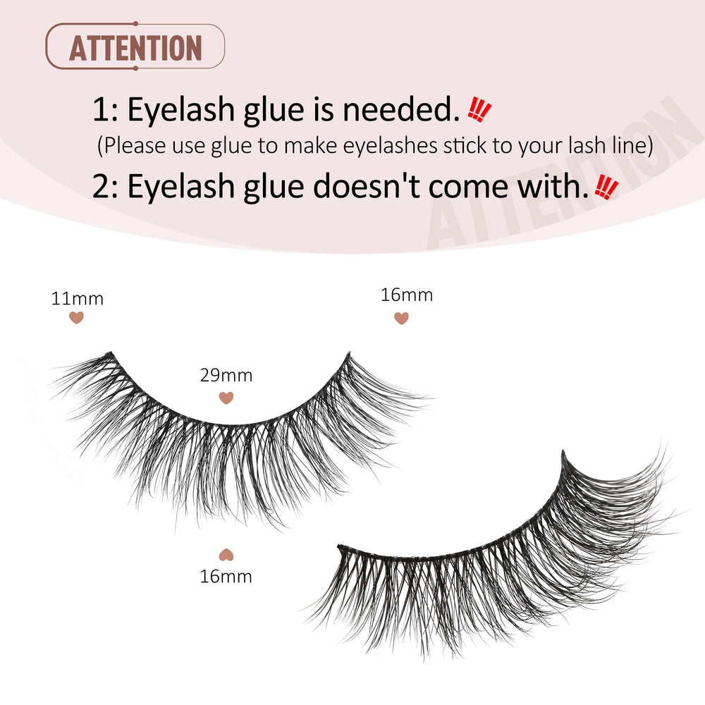 Onlyall Natural Lashes Flared on-eye closeup shows subtle volume for daily wear.