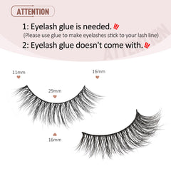 Onlyall Natural Lashes Flared on-eye closeup shows subtle volume for daily wear.