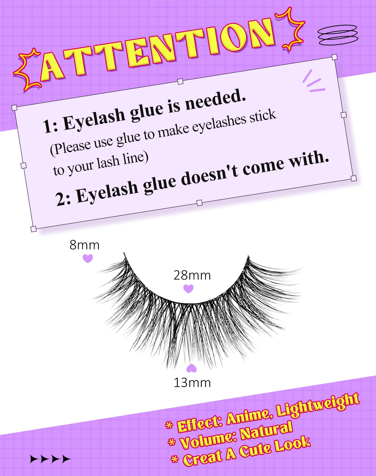 Onlyall Natural Lashes natural-look on-eye demonstrates soft flutter for daily wear