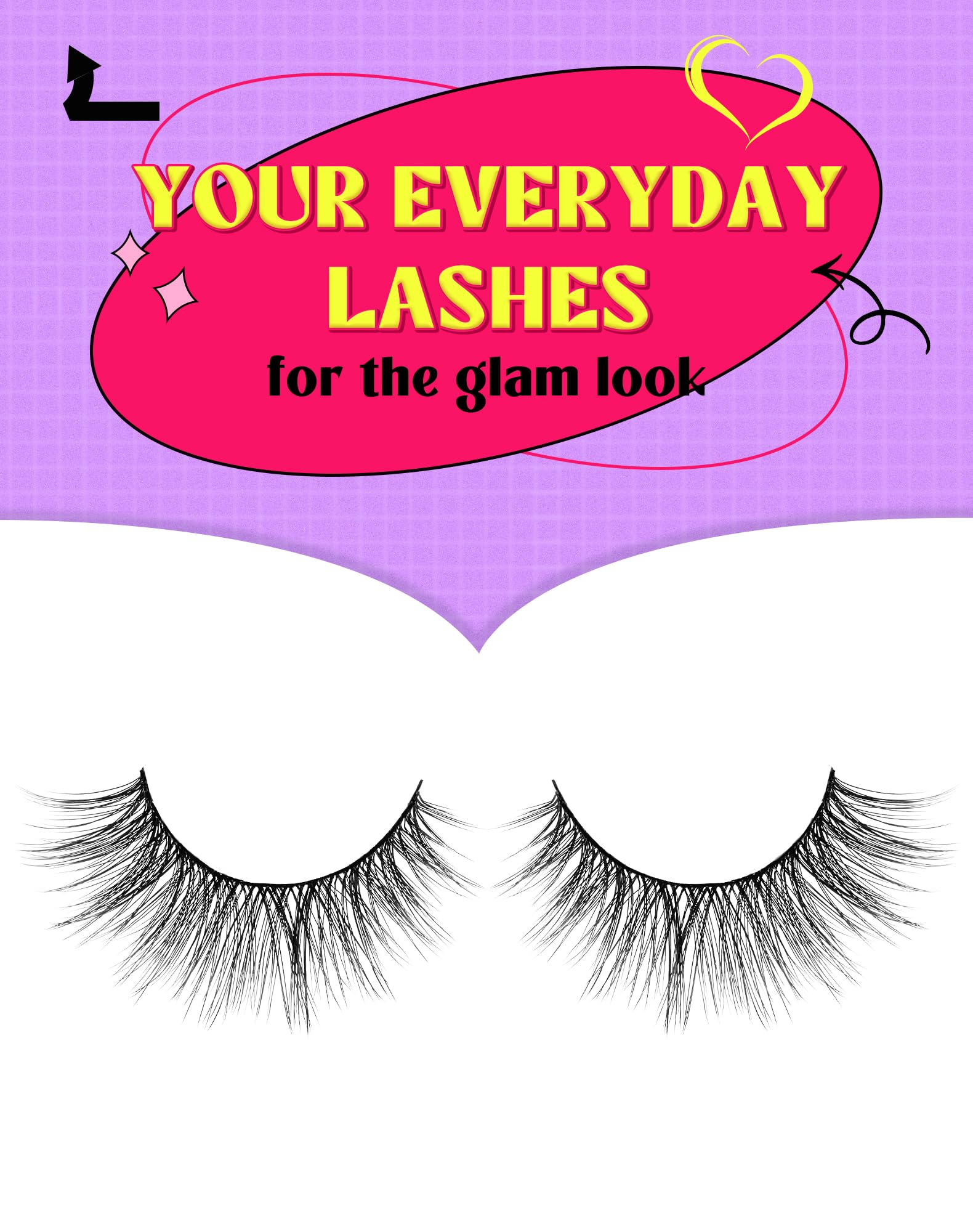 Onlyall Natural Lashes reusable 15-20 times supports smart beauty routine