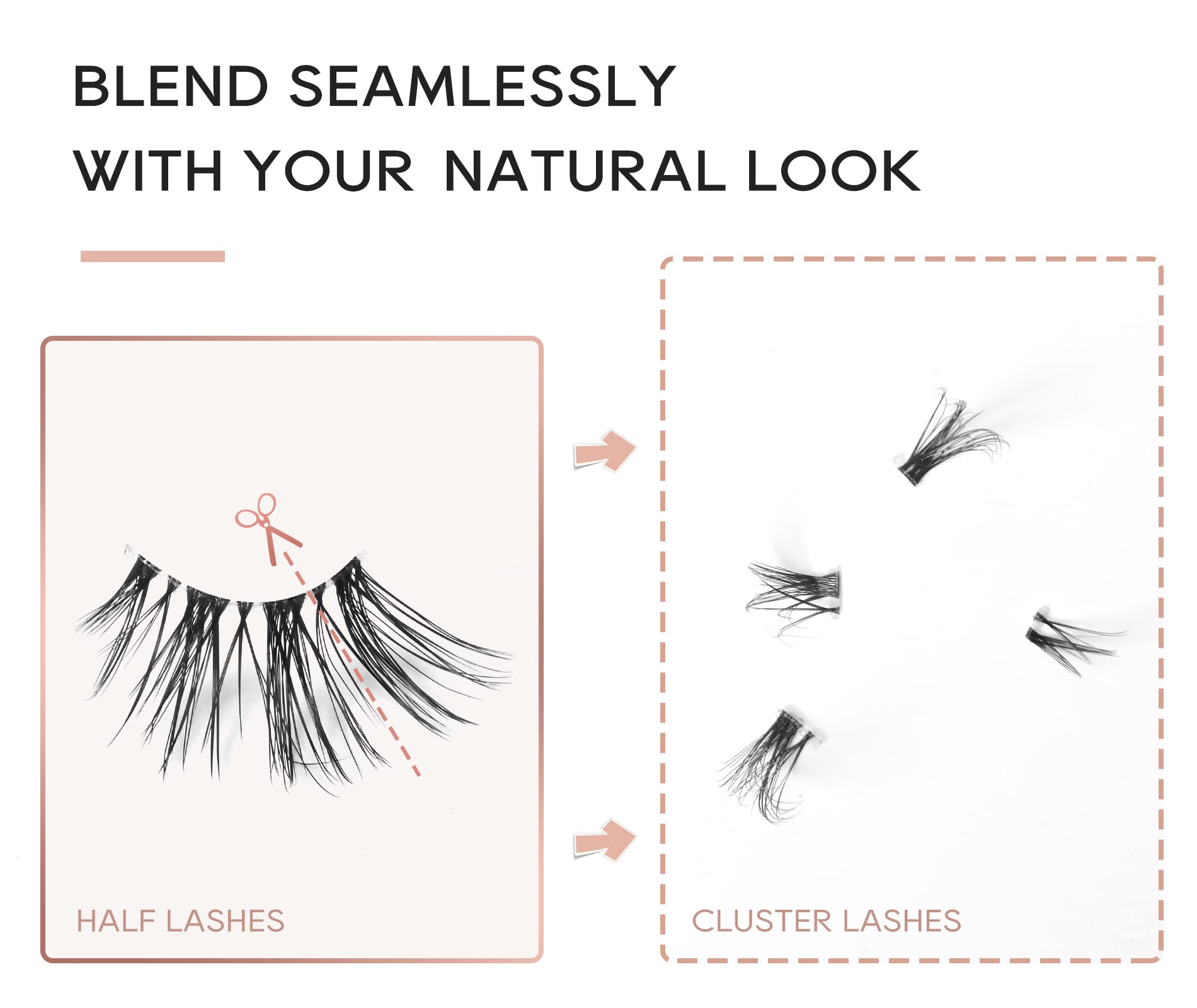 Onlyall Natural Lashes seven-pair pack designed for 15-20 uses.