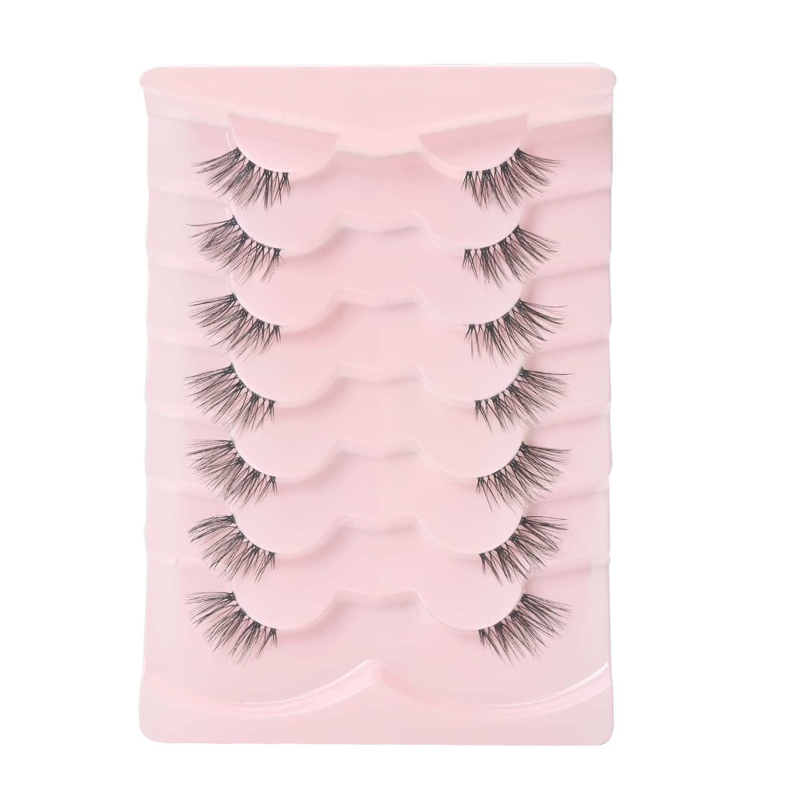 Onlyall Natural Lashes show ultra-thin band for a seamless, invisible base.