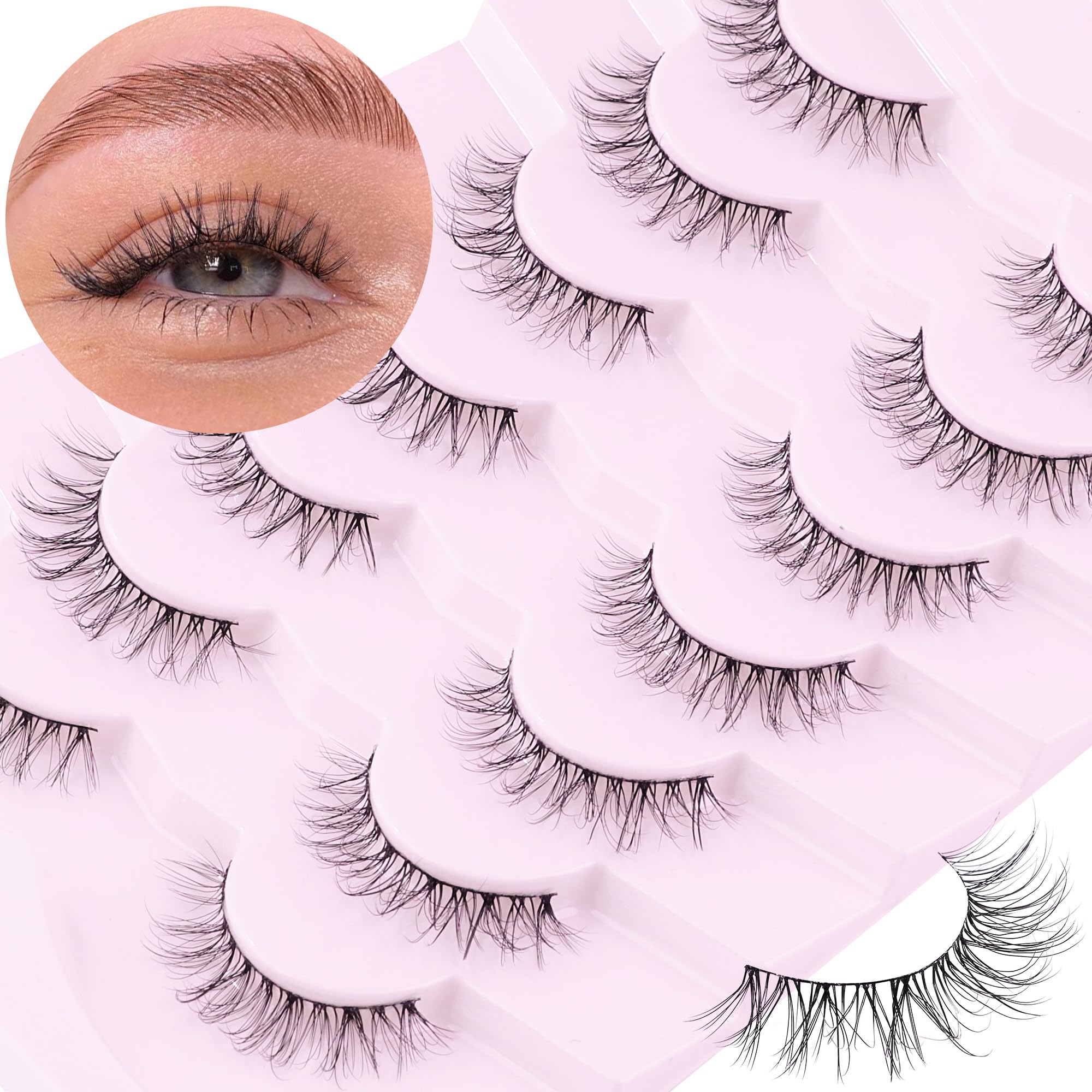 Onlyall natural-look lashes with a thin band for seamless daily wear