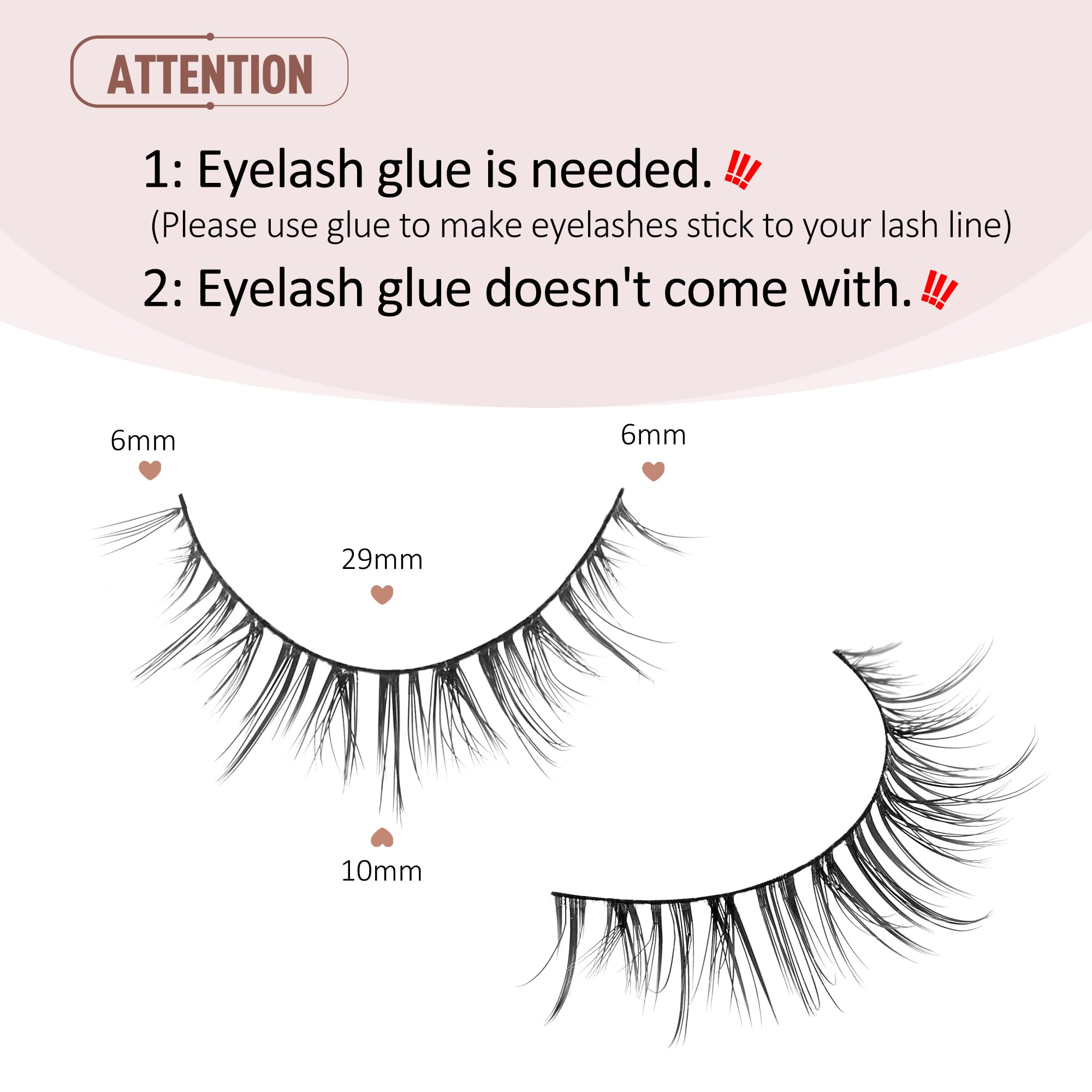 Onlyall thin-band lashes show natural look blending with lashes