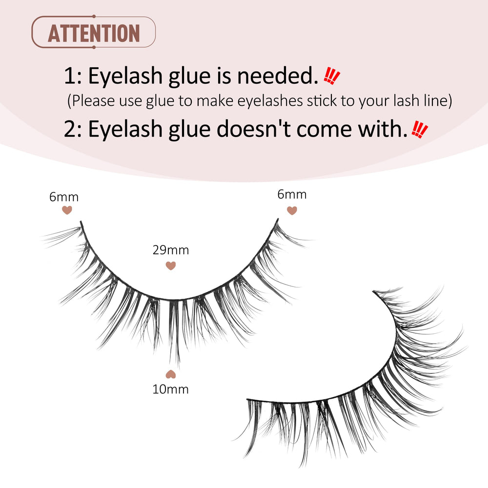 Onlyall thin-band lashes show natural look blending with lashes