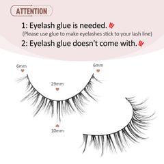Onlyall thin-band lashes show natural look blending with lashes