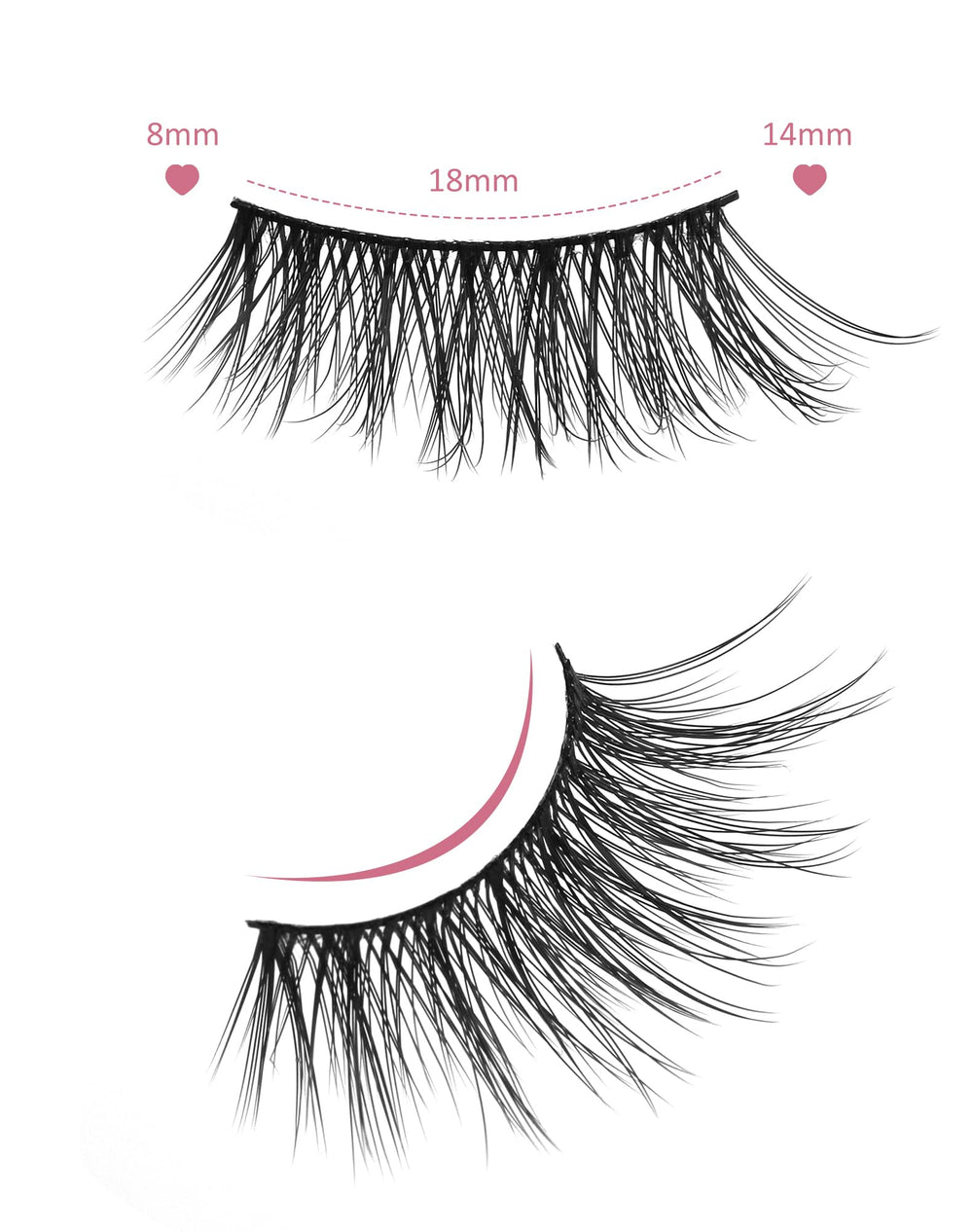 Onlyall three quarter lashes create a flattering outer edge for day or night