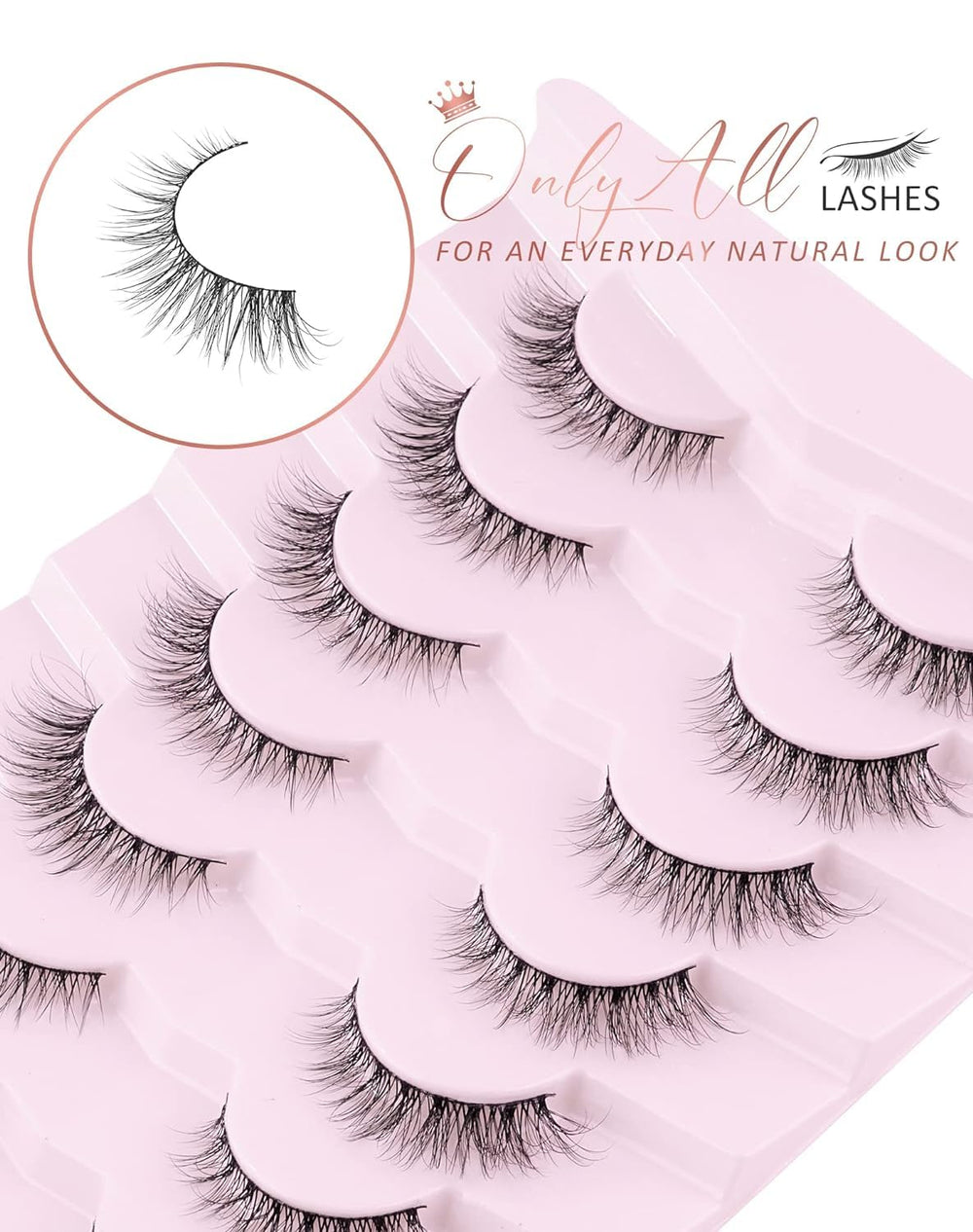 Onlyall weightless fibers deliver soft, featherlike lashes for daily wear