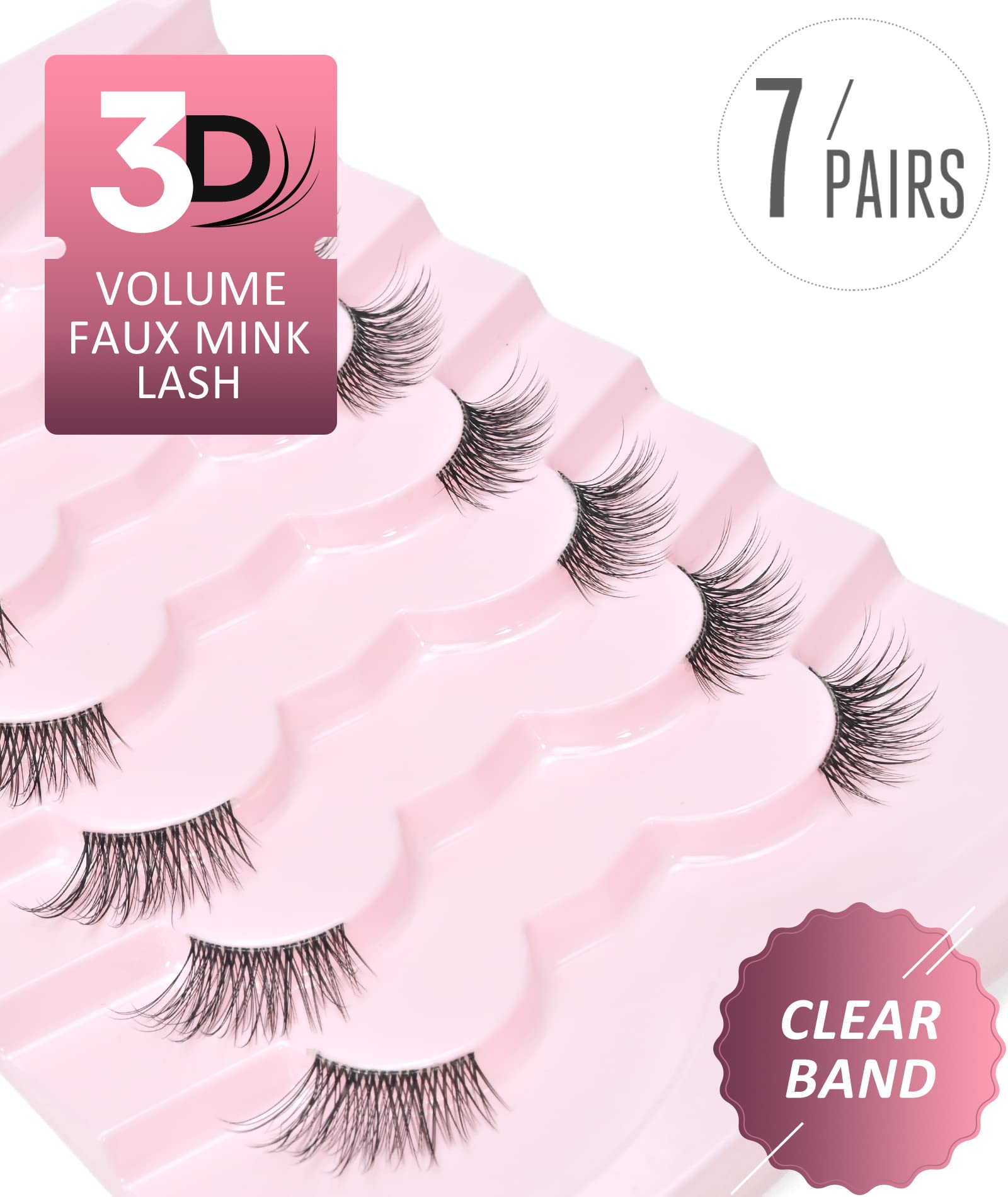 Onlyall wispy end lashes add subtle volume for all eye shapes.