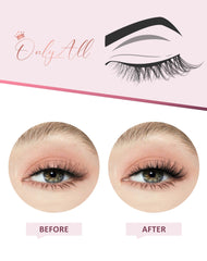 Onlyall wispy end lashes add subtle drama to outer corners