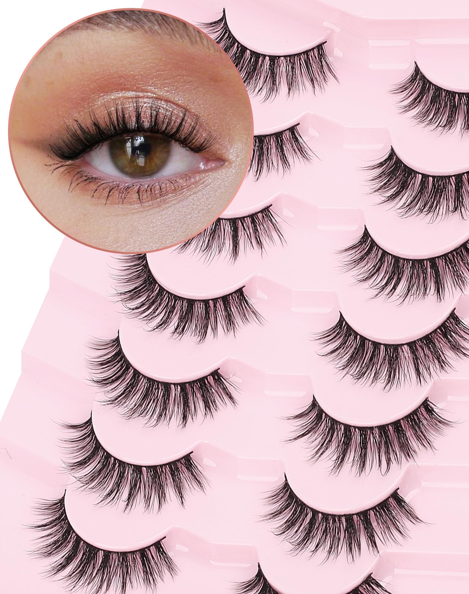 Onlyall wispy lashes provide a natural look for daily wear.