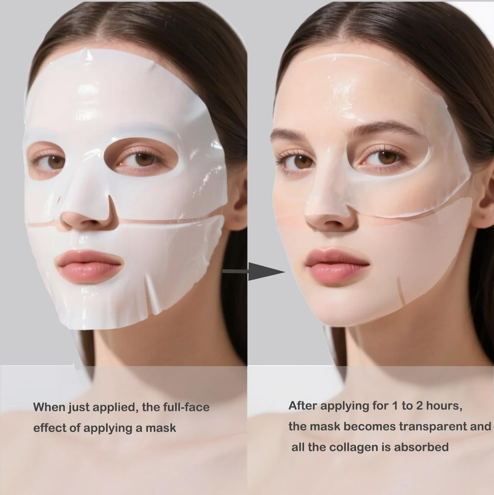 ONMYLOVIN mascarilla colágeno hidrogel, aplicación suave para absorción rápida.