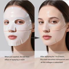ONMYLOVIN mascarilla colágeno hidrogel, aplicación suave para absorción rápida.
