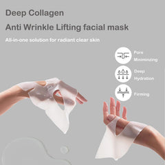 ONMYLOVIN mascarilla colágeno hidrogel, efecto firmeza suave en la piel.