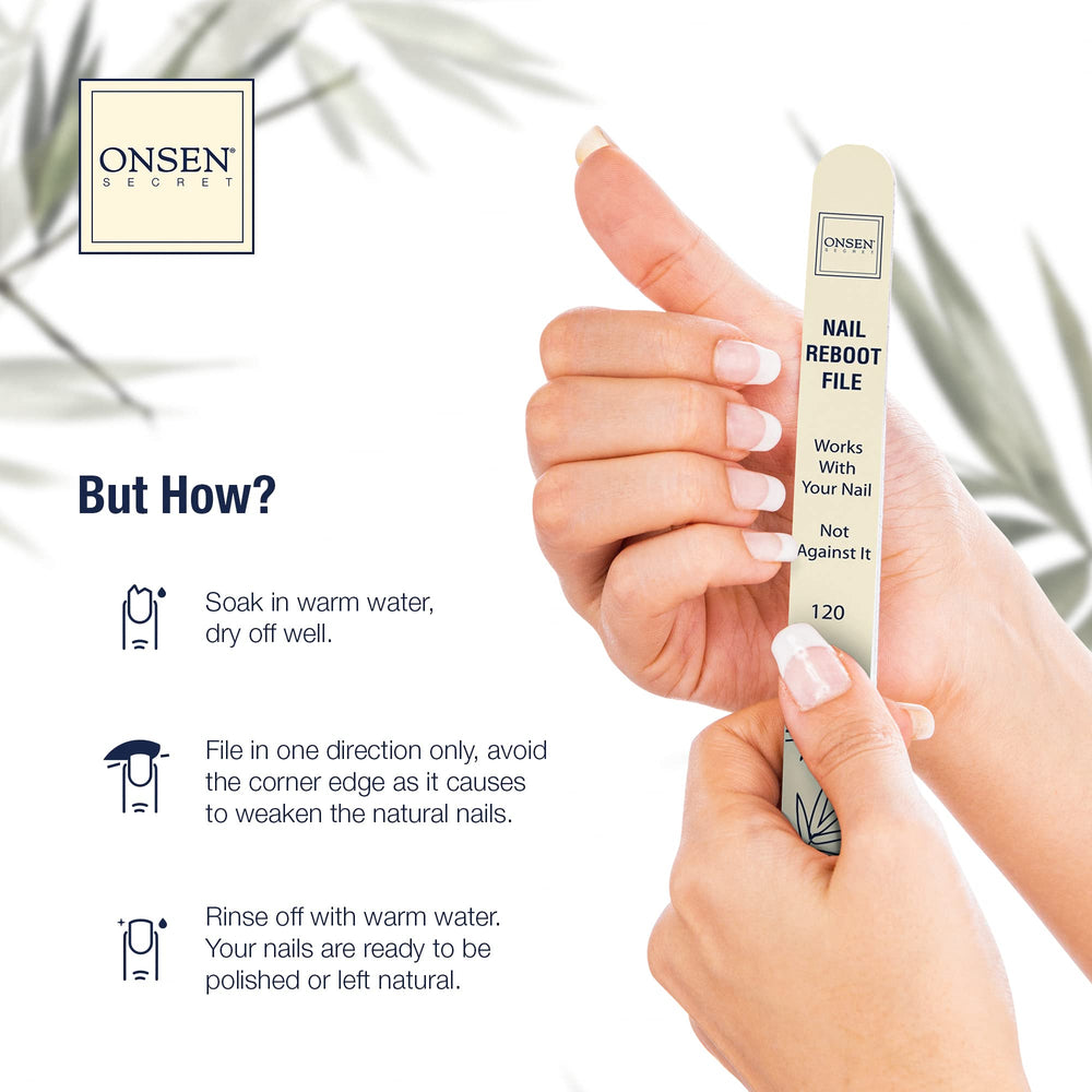 Onsen Secret disposable emery boards in eco pack for hygiene