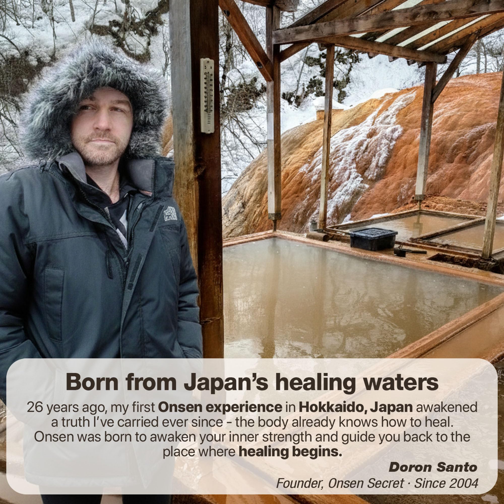 Manos relajadas tras aplicar el aceite reparador de Onsen Secret.