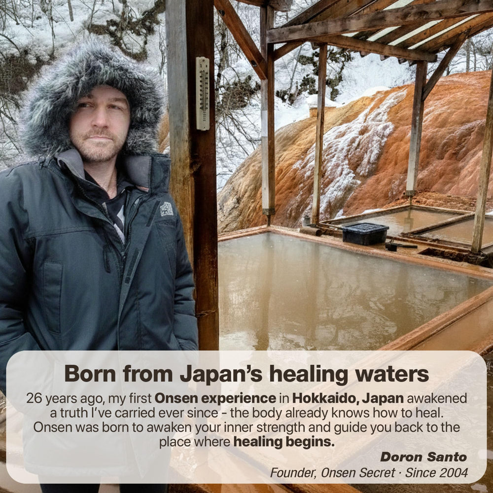 Manos relajadas tras aplicar el aceite reparador de Onsen Secret.
