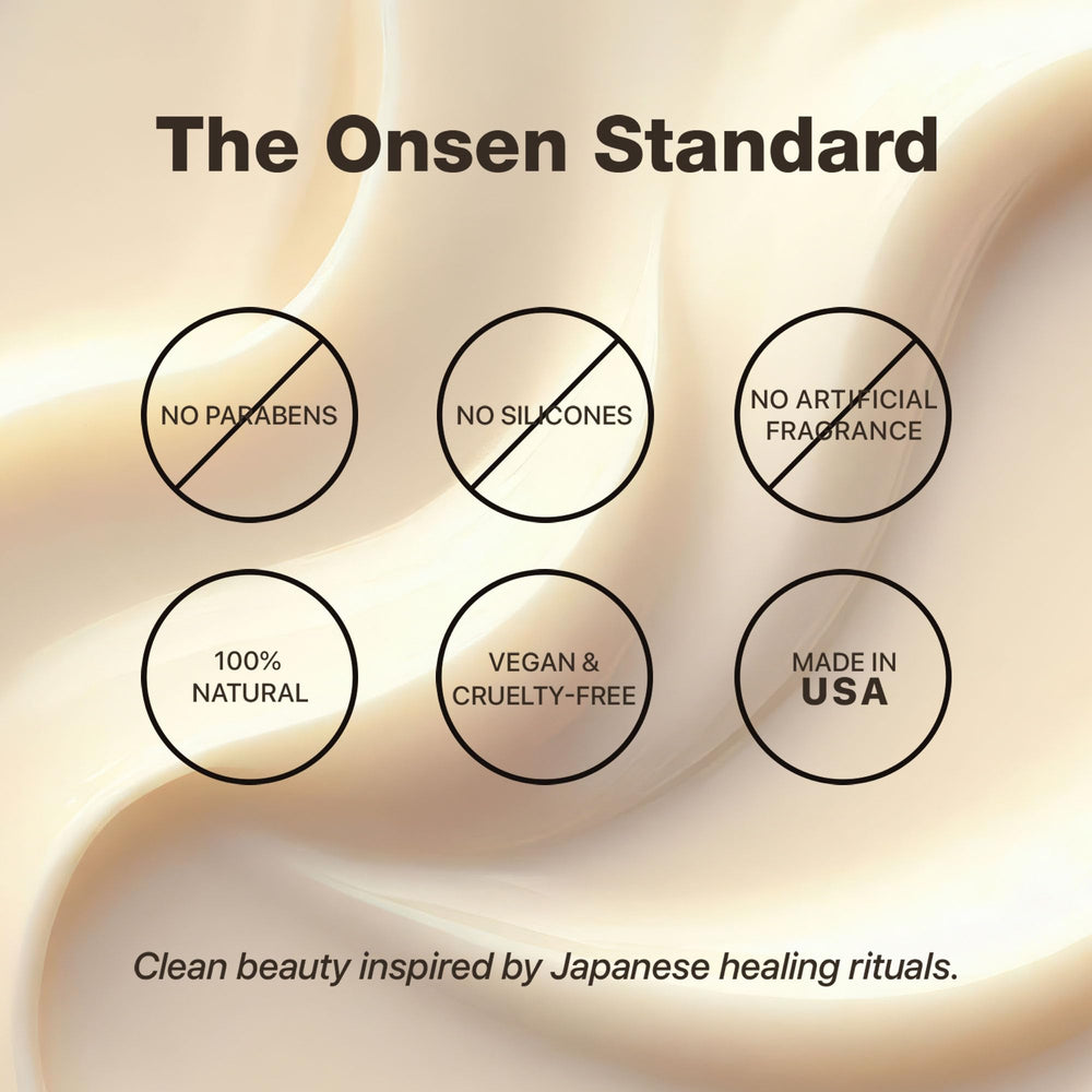 Onsen Secret textura no grasa: tratamiento ligero y sin residuo.