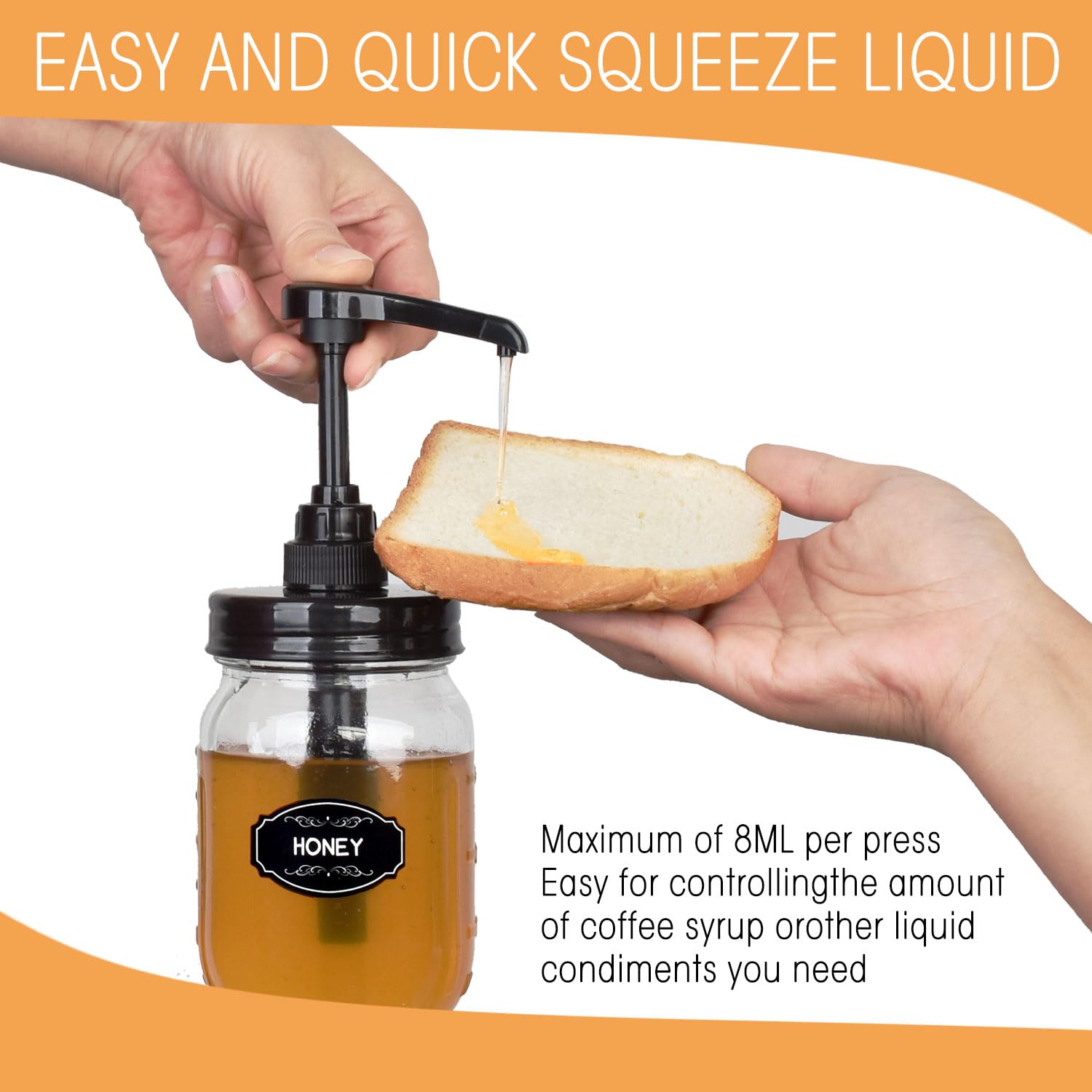 Onsogi food-grade plastic pumps keep condiments fresh and safe in your kitchen.