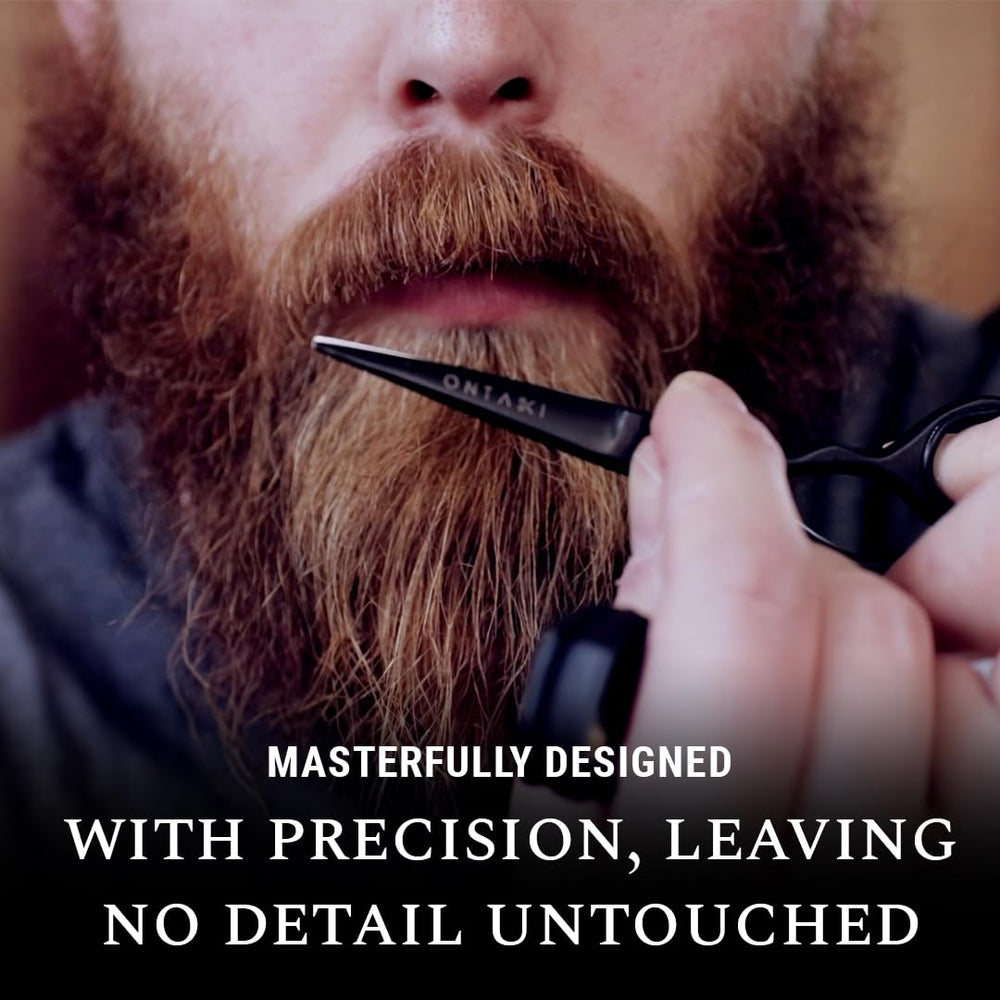 ONTAKI professional beard scissors in sleek black design