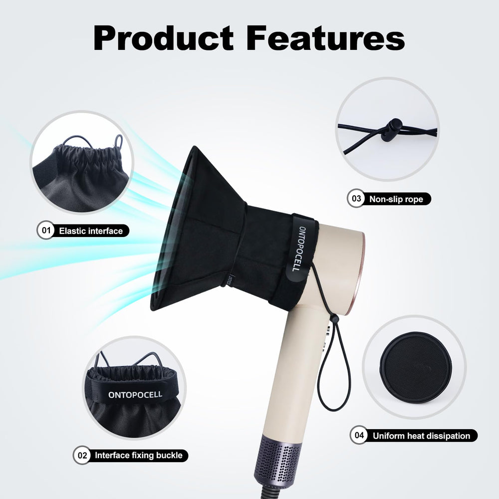 ONTOPOCELL diffuser with perforated mesh demonstrates even heat distribution for gentle styling.