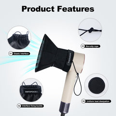 ONTOPOCELL diffuser with perforated mesh demonstrates even heat distribution for gentle styling.