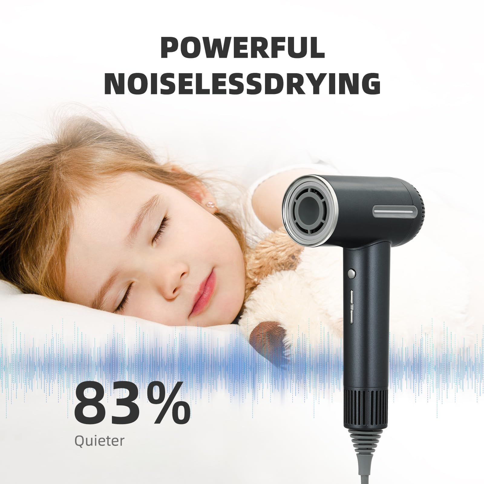 ONWAY hair dryer LCD display shows current settings clearly.