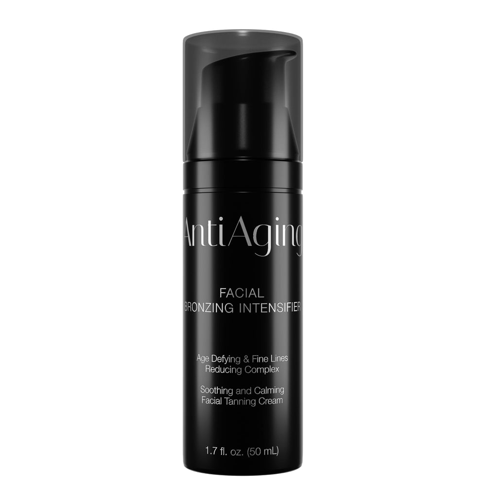Onyx anti-aging lotion bottle ready for indoor tanning sessions