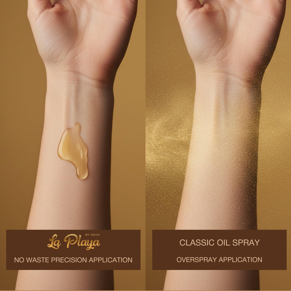 Onyx aplicación rápida aceite seco, absorción casi instantánea.