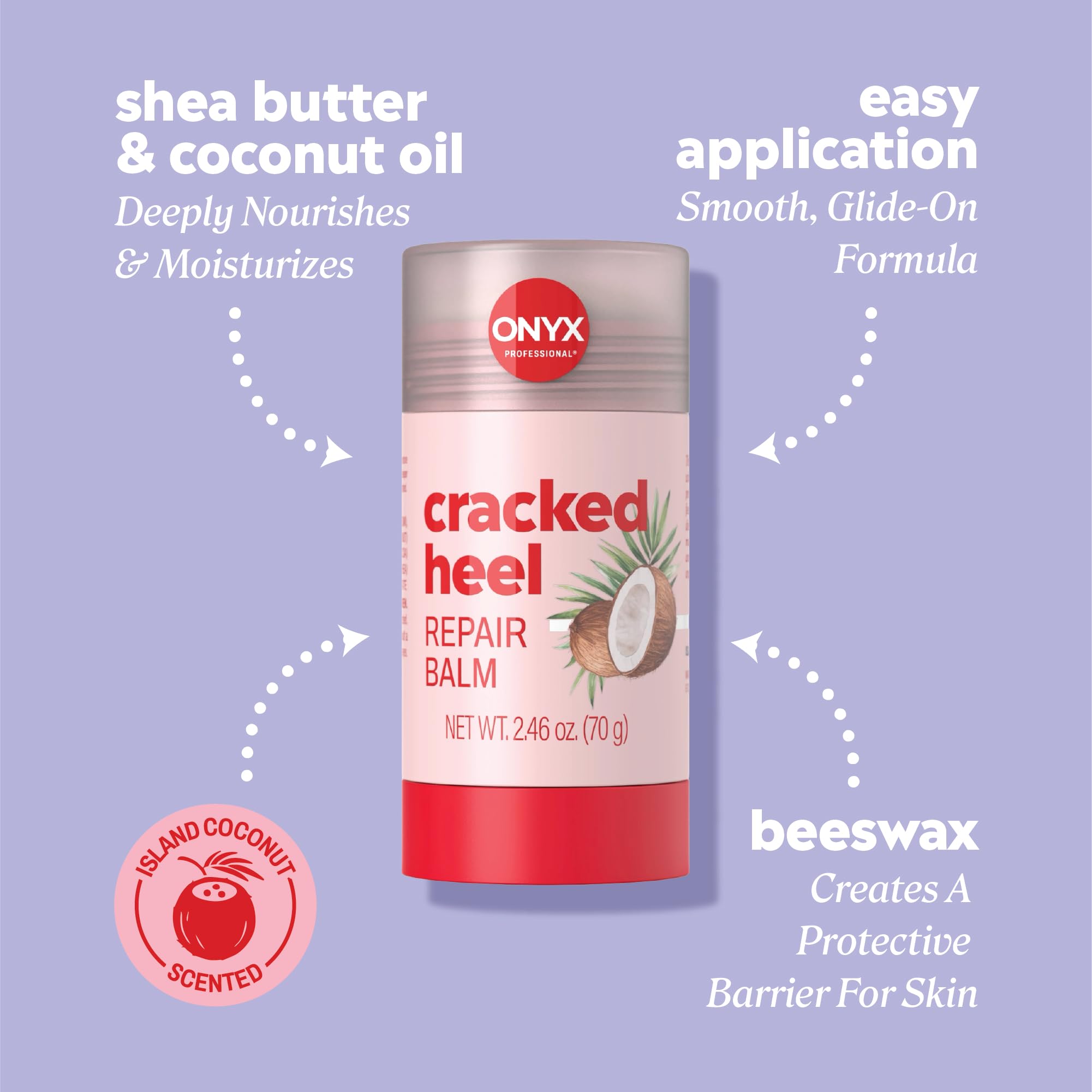 Onyx Professional bálsamo de pies textura nutritiva que suaviza la piel áspera.