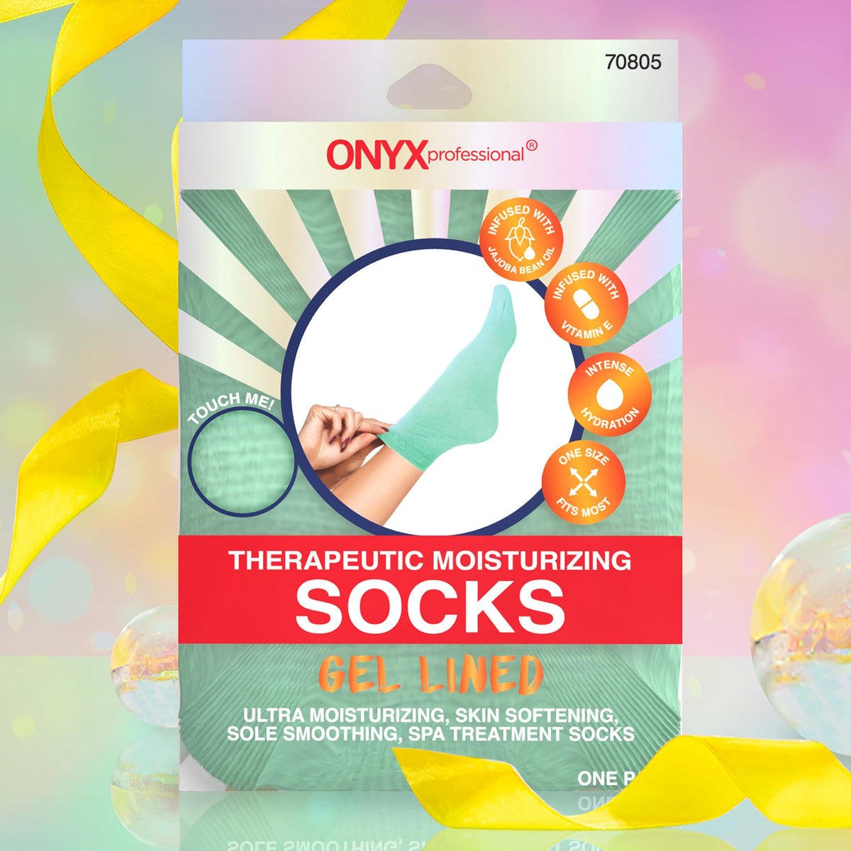 Calcetines gel hidratantes Onyx Professional para pies, spa en casa.