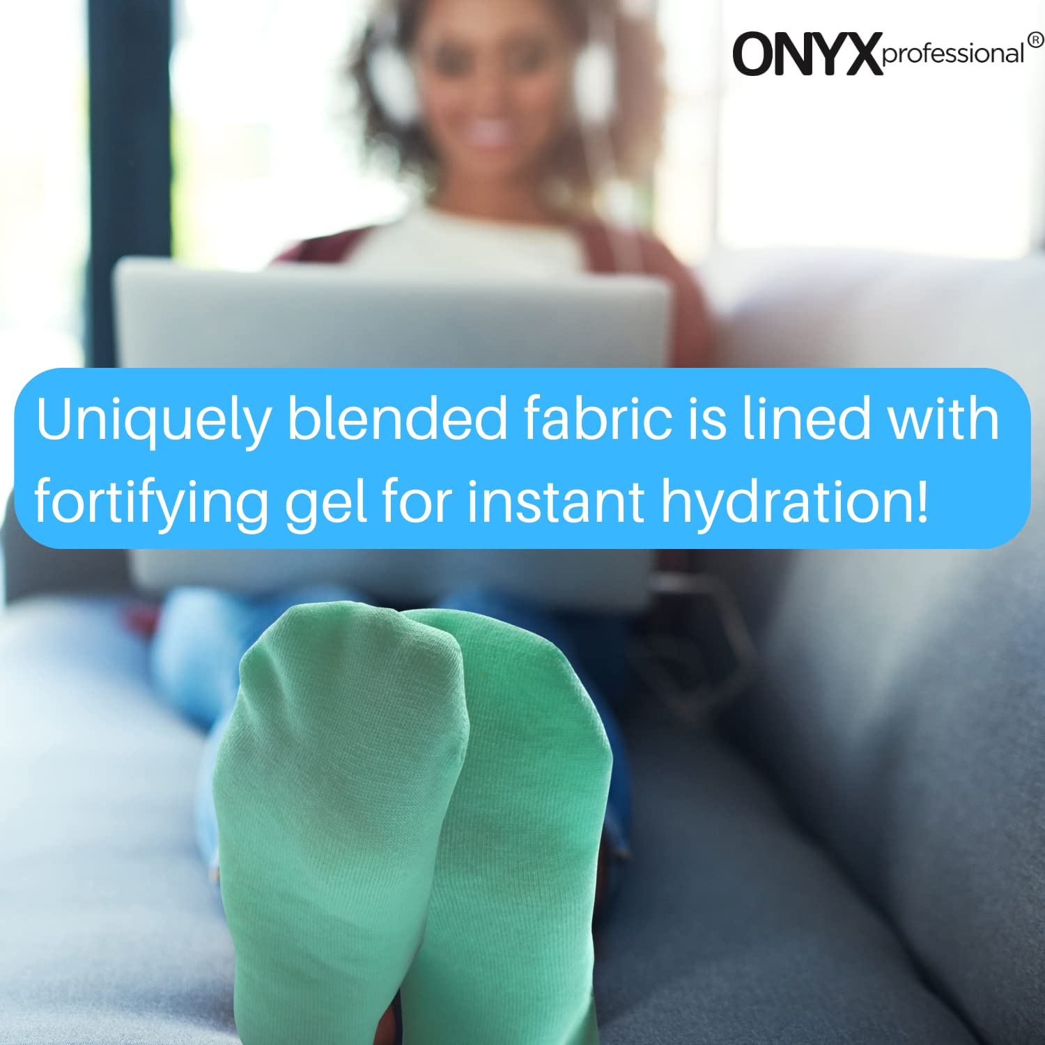 Calcetines gel reutilizables Onyx Professional, hasta 50 usos.
