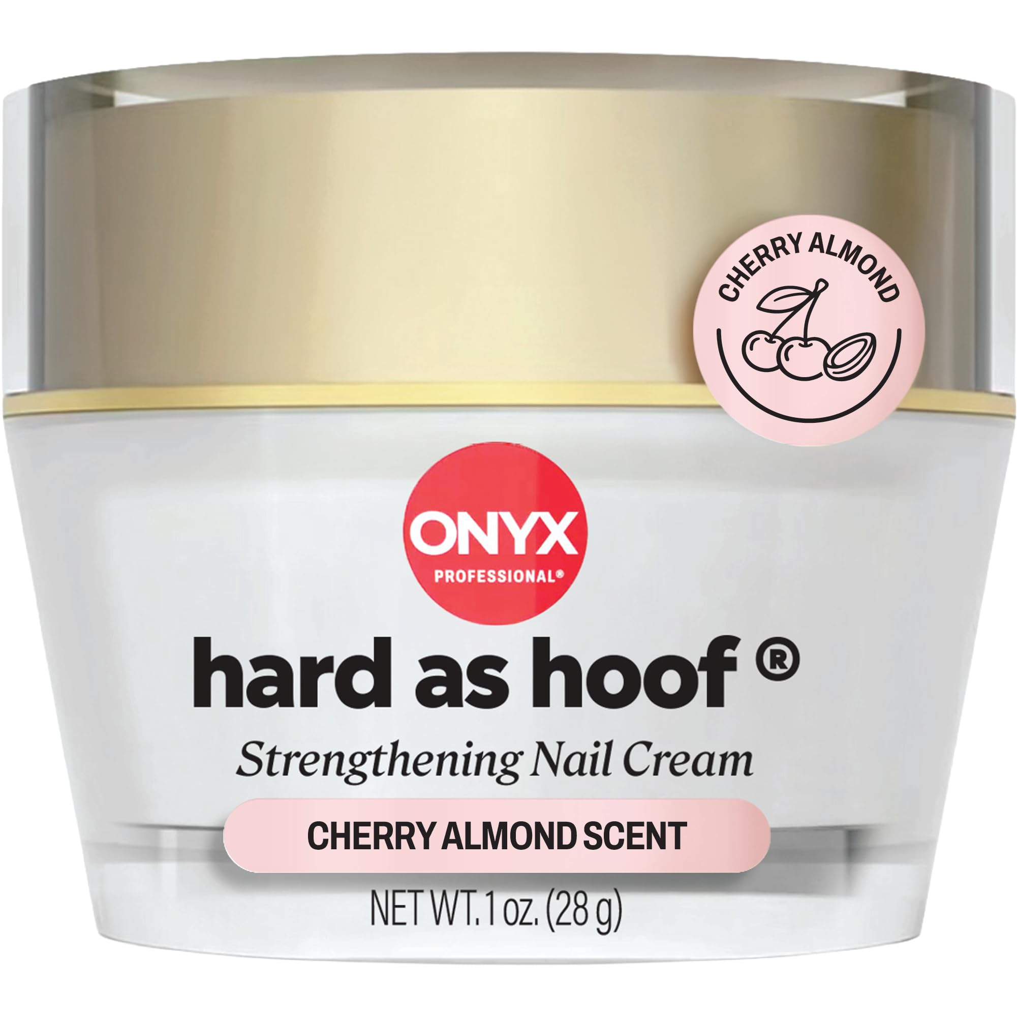 Onyx Professional crema fortalecimiento uñas, aplicación en botella para uso diario.