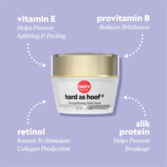Onyx Professional ingredientes naturales, calcio y jojoba para nutrir uñas y cutículas.