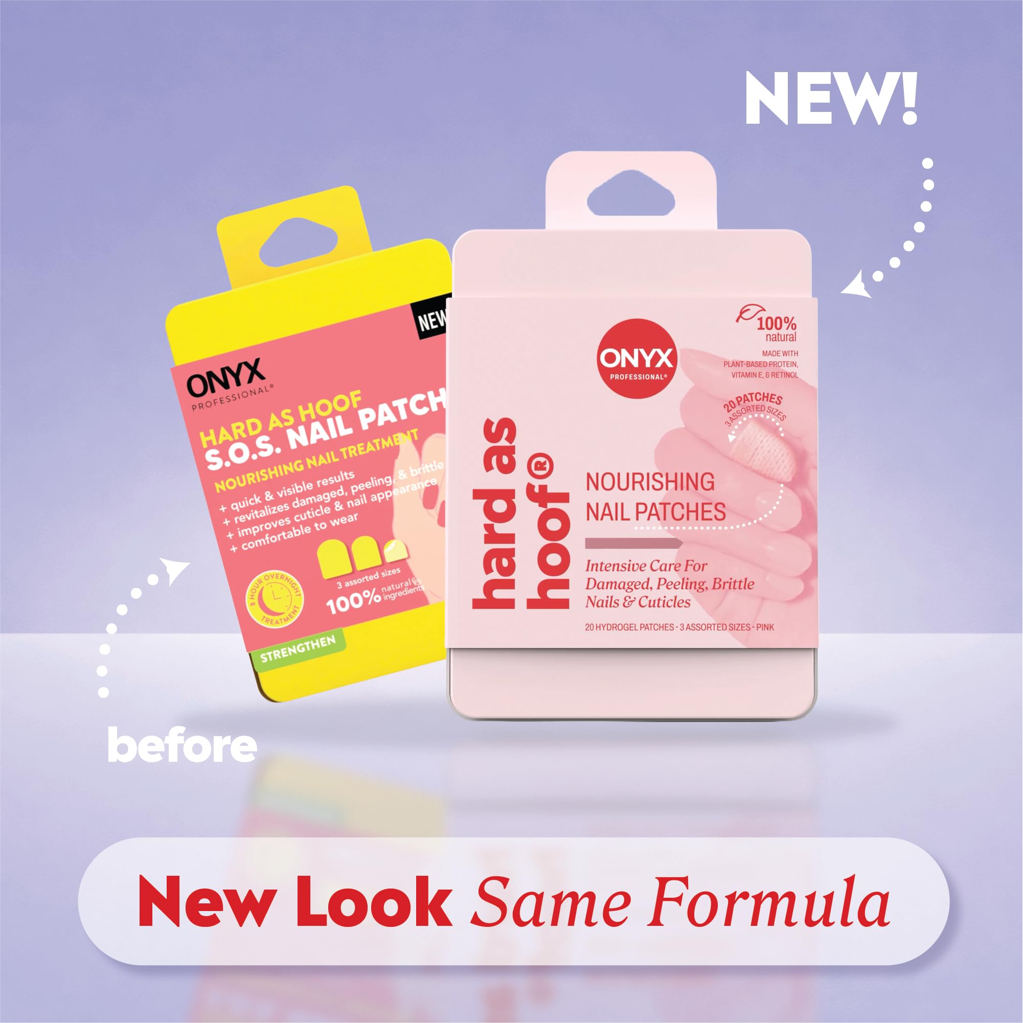 Ingredientes nutritivos Onyx Professional, keratina vegana, para fortalecer uñas de forma suave.