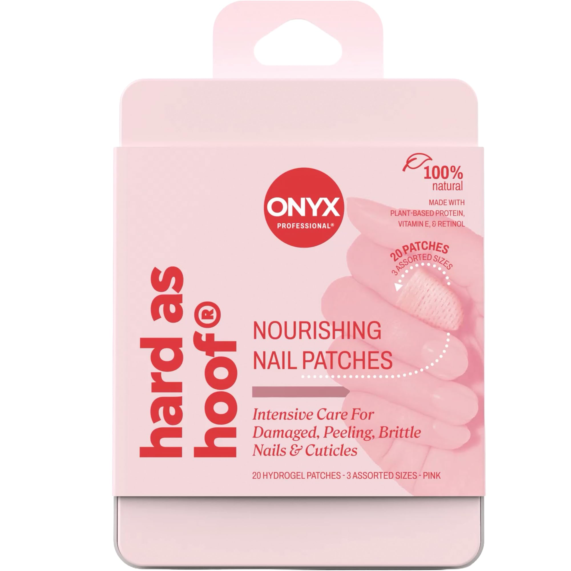 Parches S.O.S de Onyx Professional en embalaje, listos para nutrir uñas y cutículas durante la noche.
