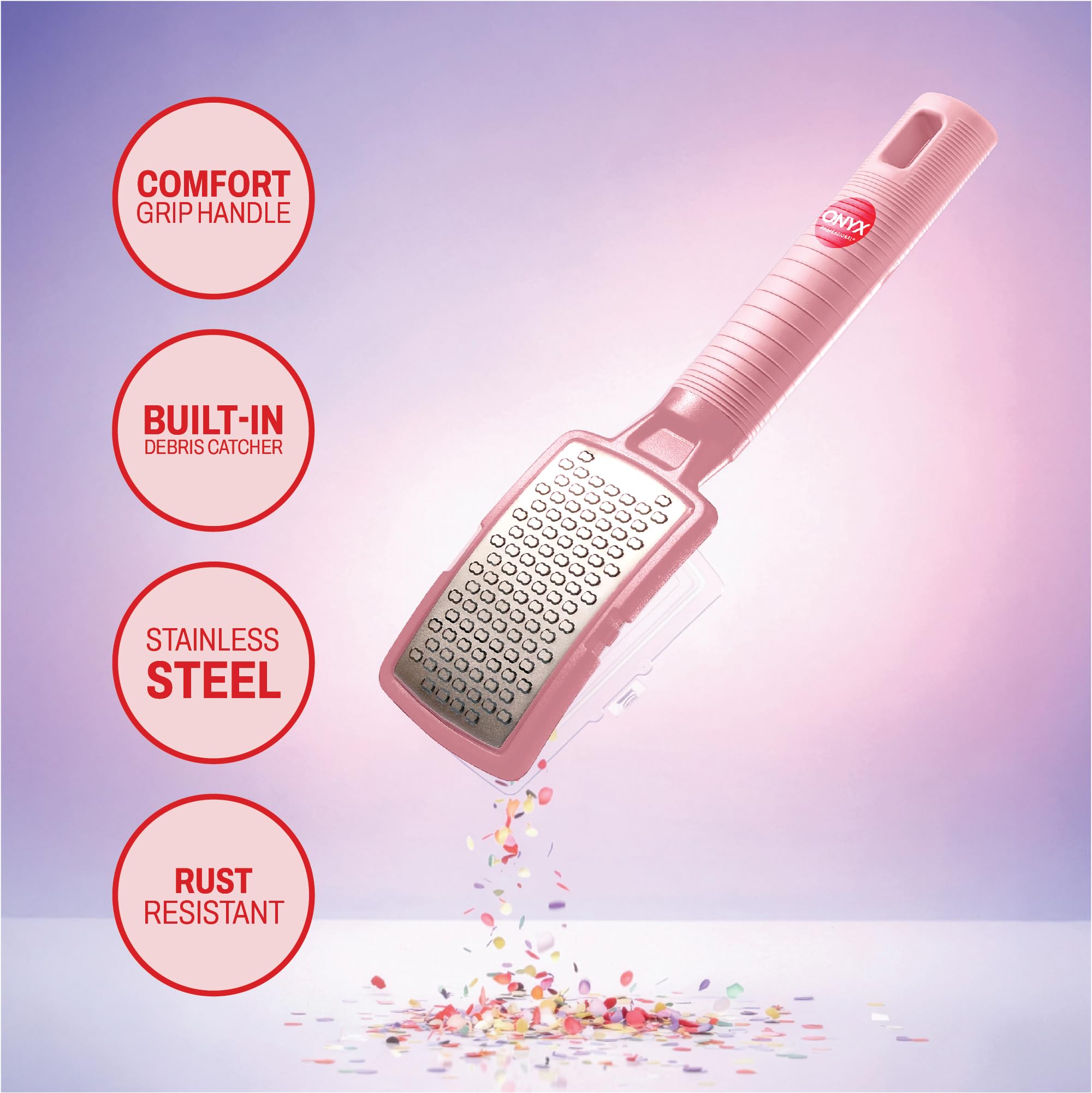 Onyx Professional silicone grip enhances comfort while using the tool