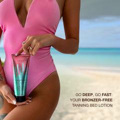 Onyx Sunphoria close-up texture, quick-absorbing formula for comfortable tanning sessions.