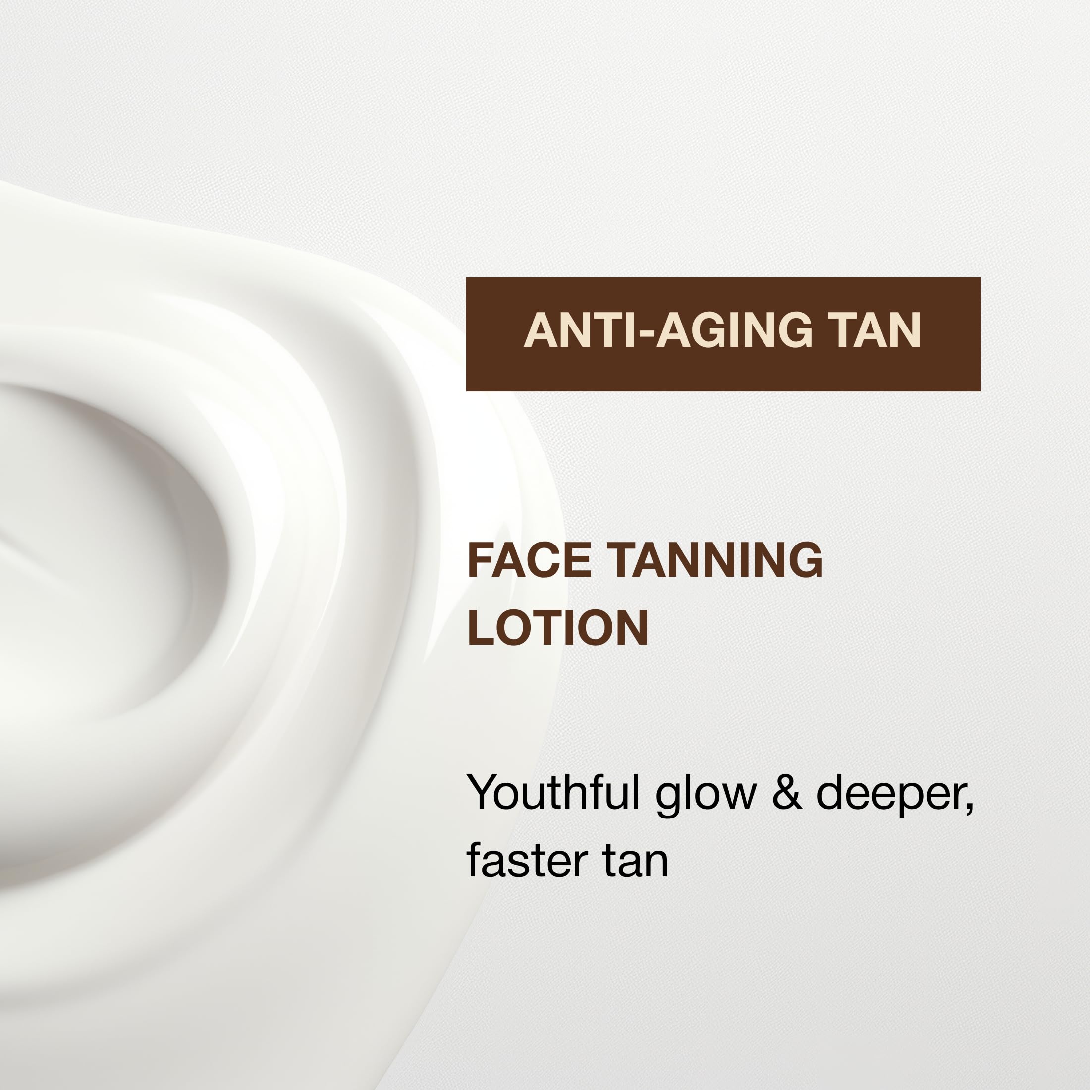 Onyx tanning lotion on smooth skin image conveying fast absorption