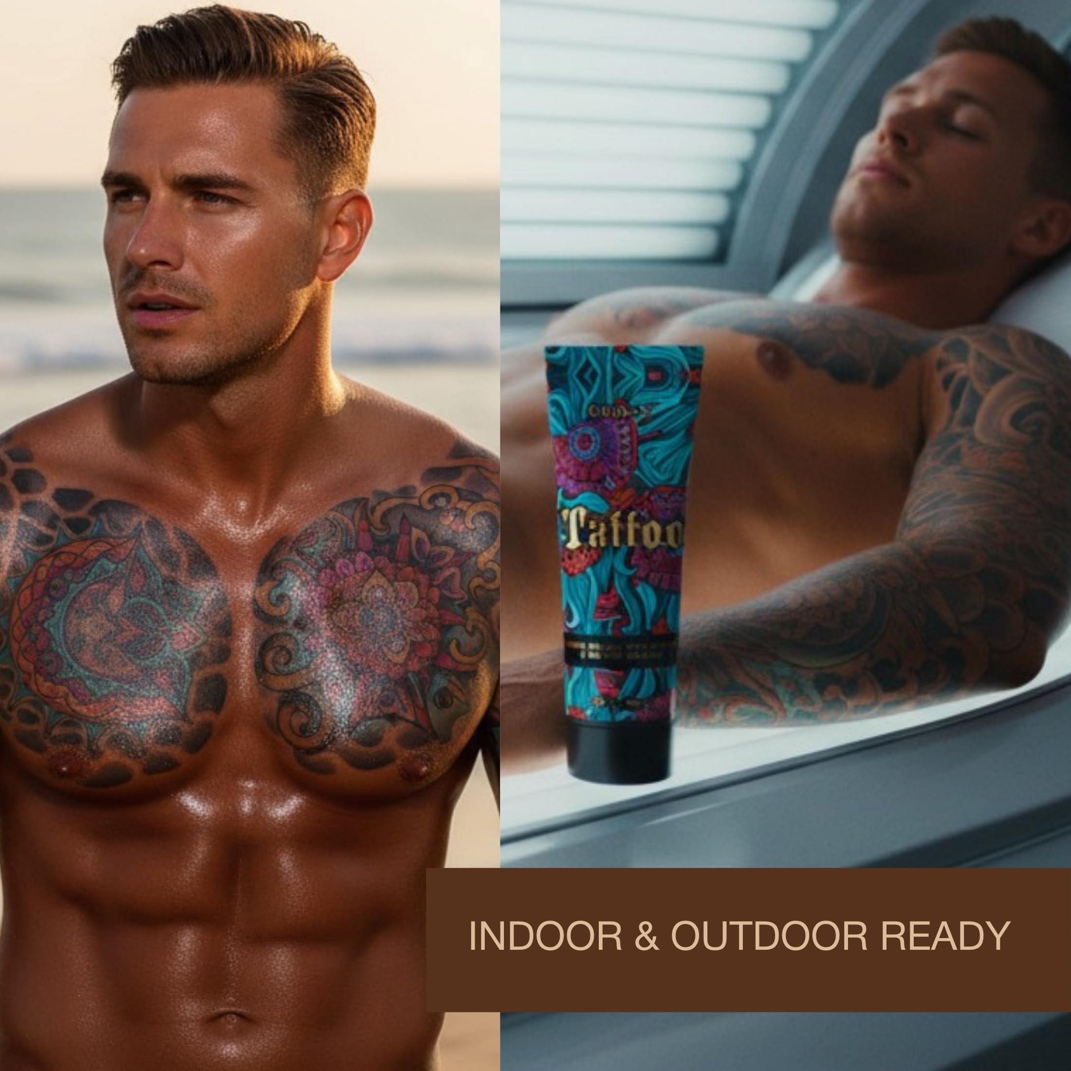 Onyx Tattoo Safe Tanning Lotion silk-like, non-stick finish shown.