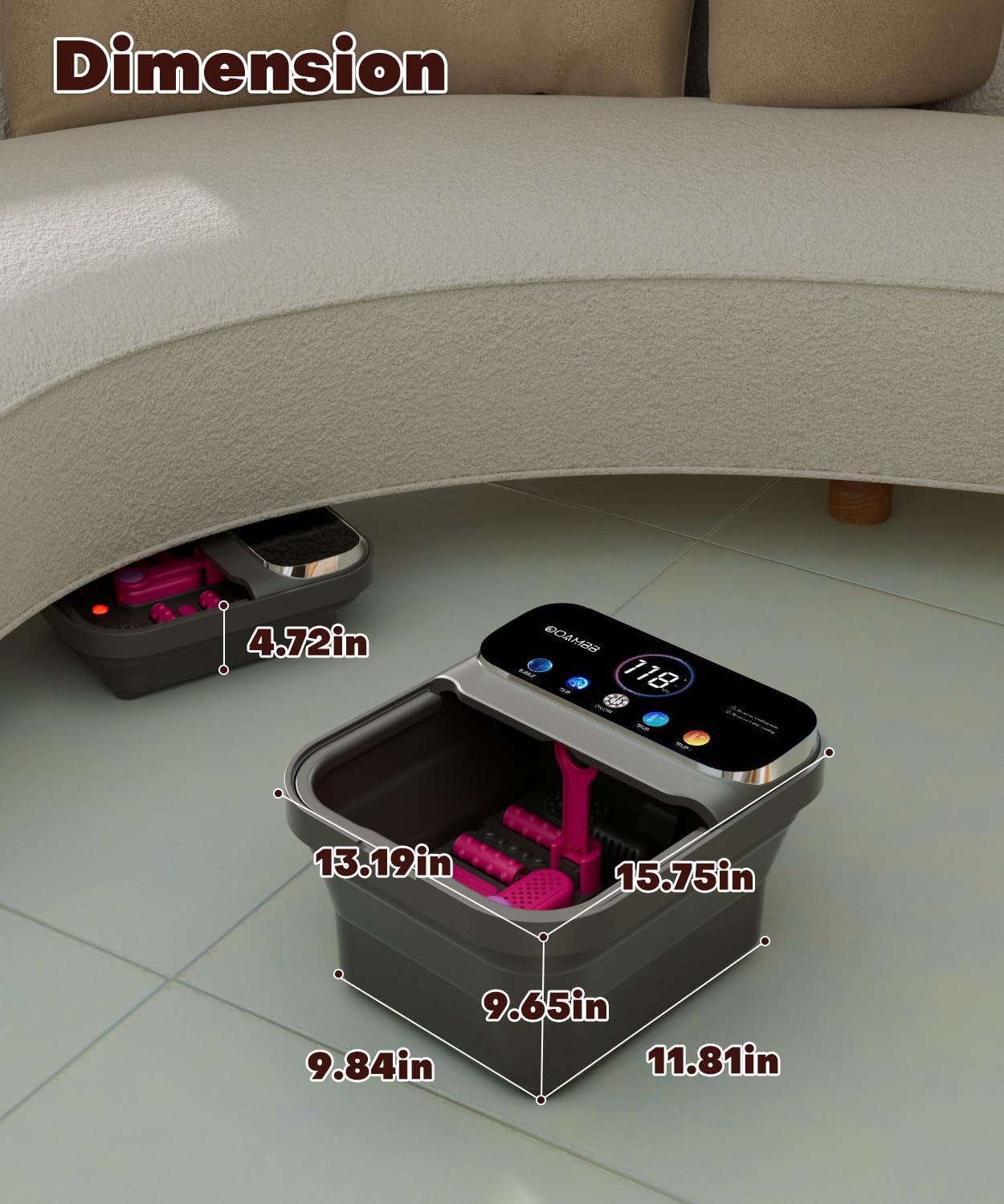 OOAMBB oxygen bubble function enhances soothing foot massage at home