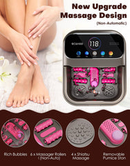 OOAMBB foot spa temperature display provides real-time soak temperature