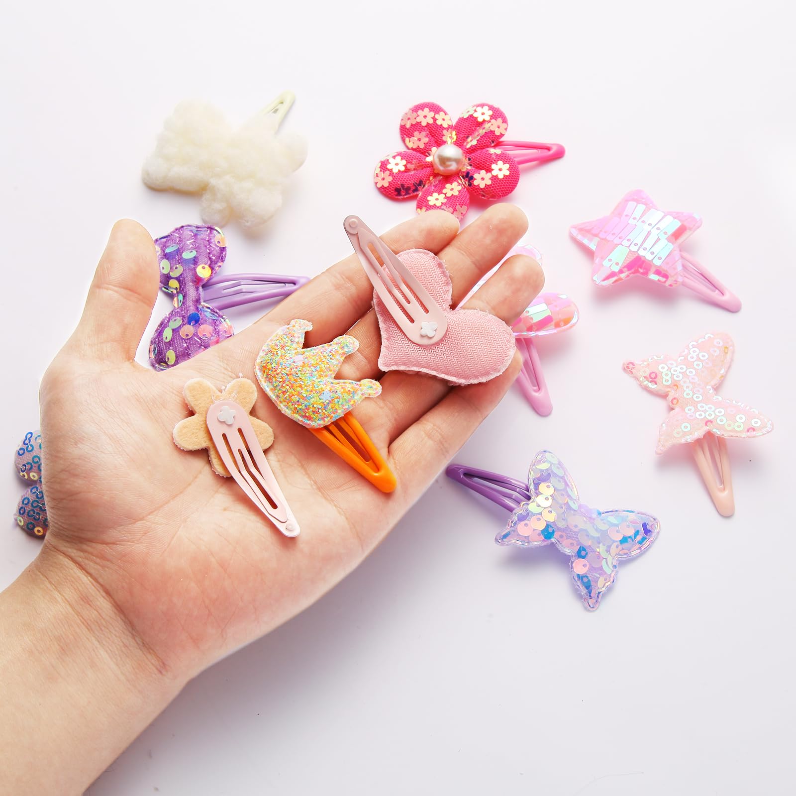 Ooosonlu glitter heart clip brings cute charm while keeping hair in place