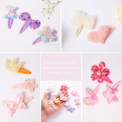 Ooosonlu glitter star clip complements outfits with cheerful color accents