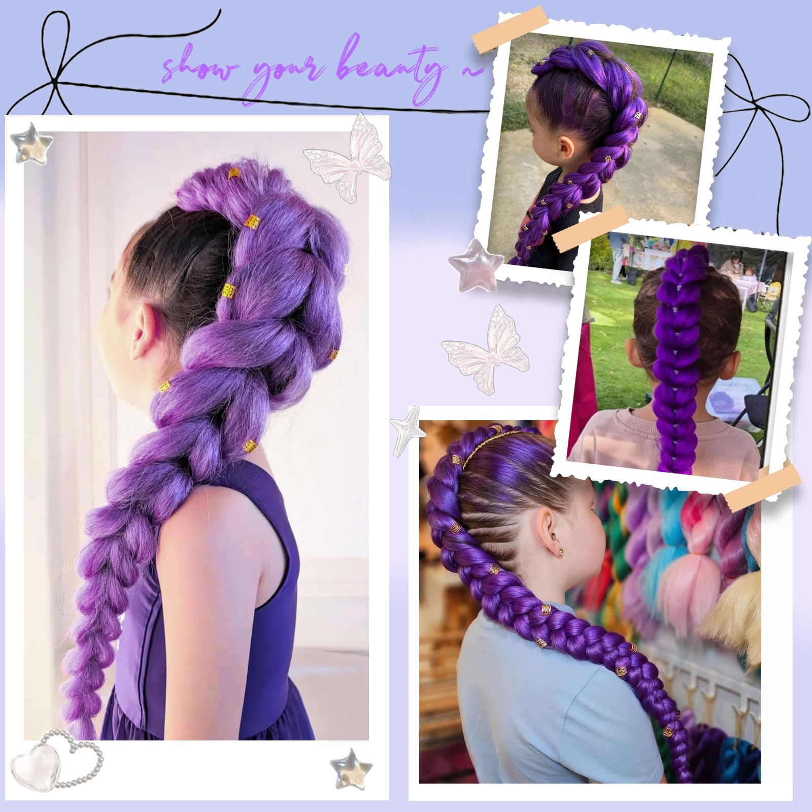 OOPPOO 24in purple ponytail perfect for cosplay performance rehearsals