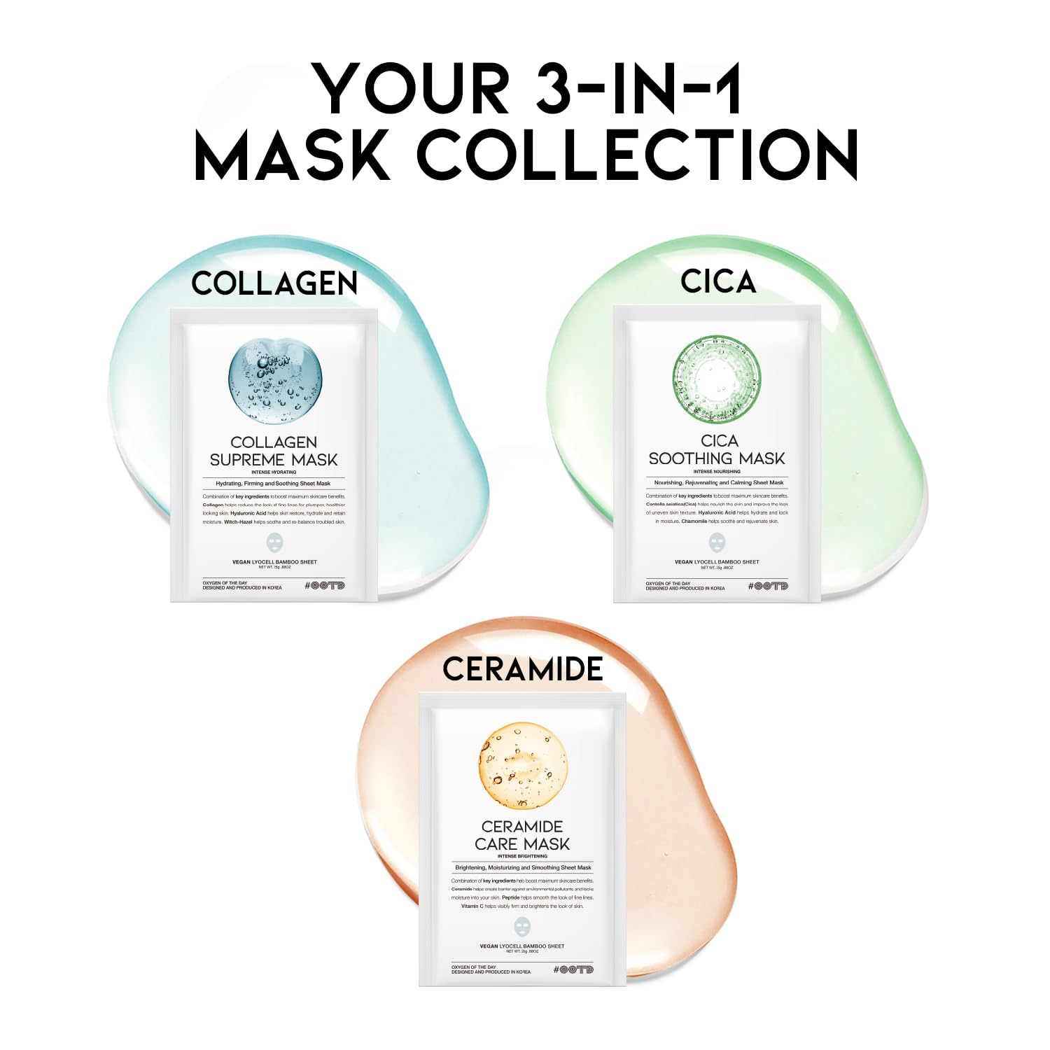 OOTD Ceramide Care mask pack for moisture and elasticity