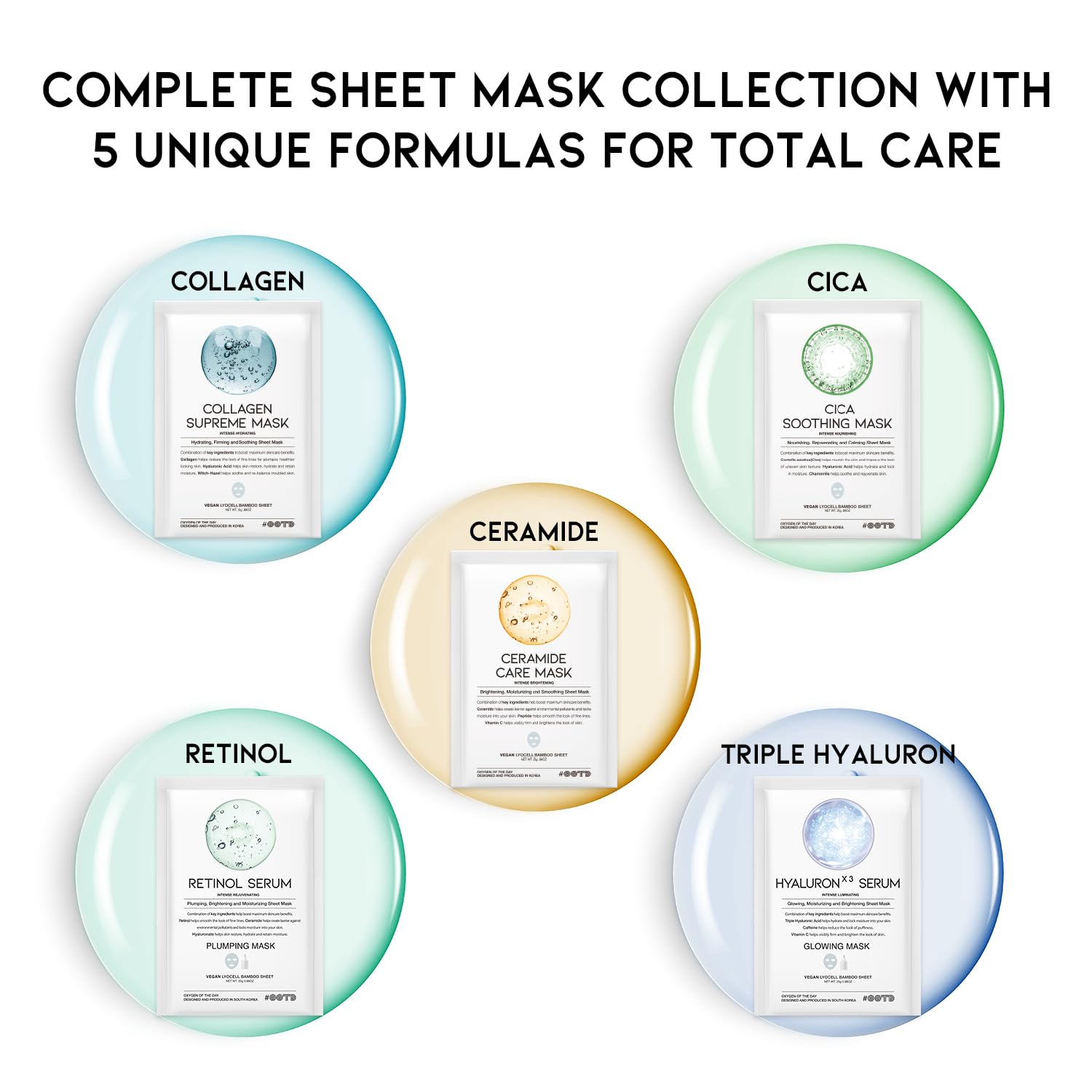 OOTD hydrating hyaluron sheet mask close-up emphasizing moisture delivery.