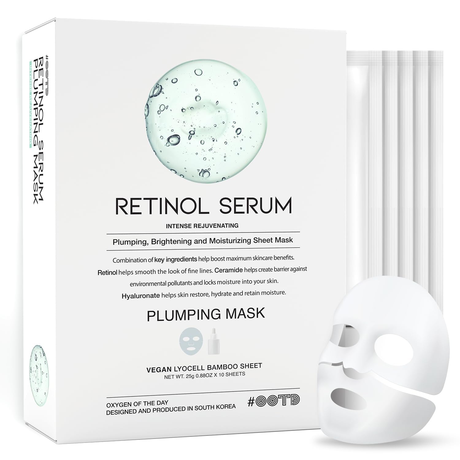 #OOTD mascarilla-retinol en hoja, mejora la hidratación y firmeza de la piel.